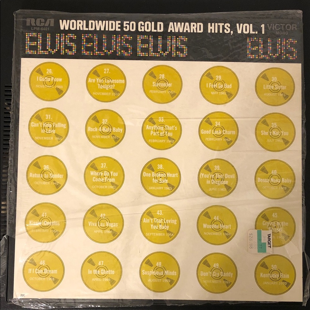 Elvis Presley Worldwide 50 Gold Award Hits Vol. 1 Vinyl Lp 4 Record Set